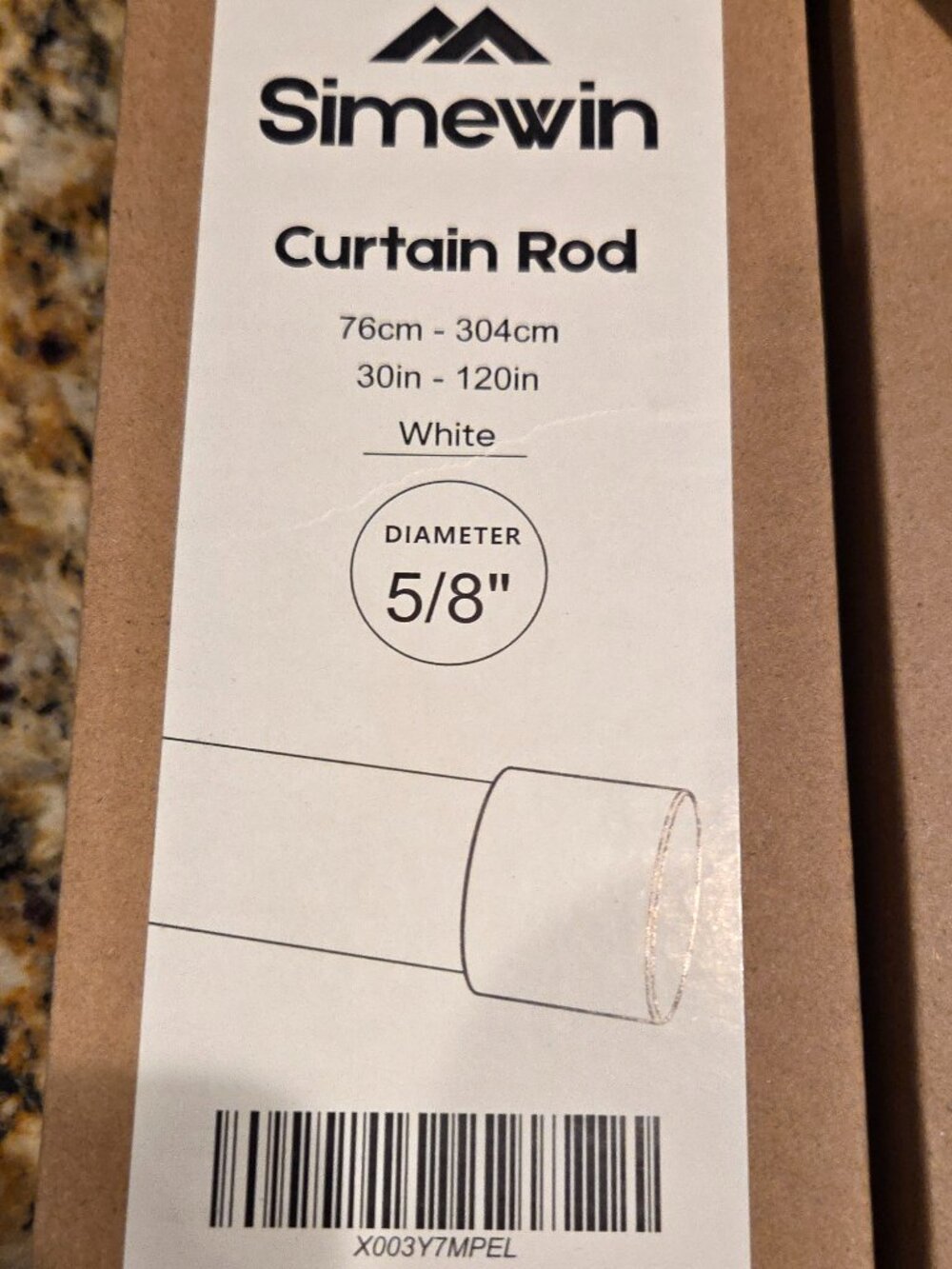 4x Simewin No-Drill Curtain Rod Systems